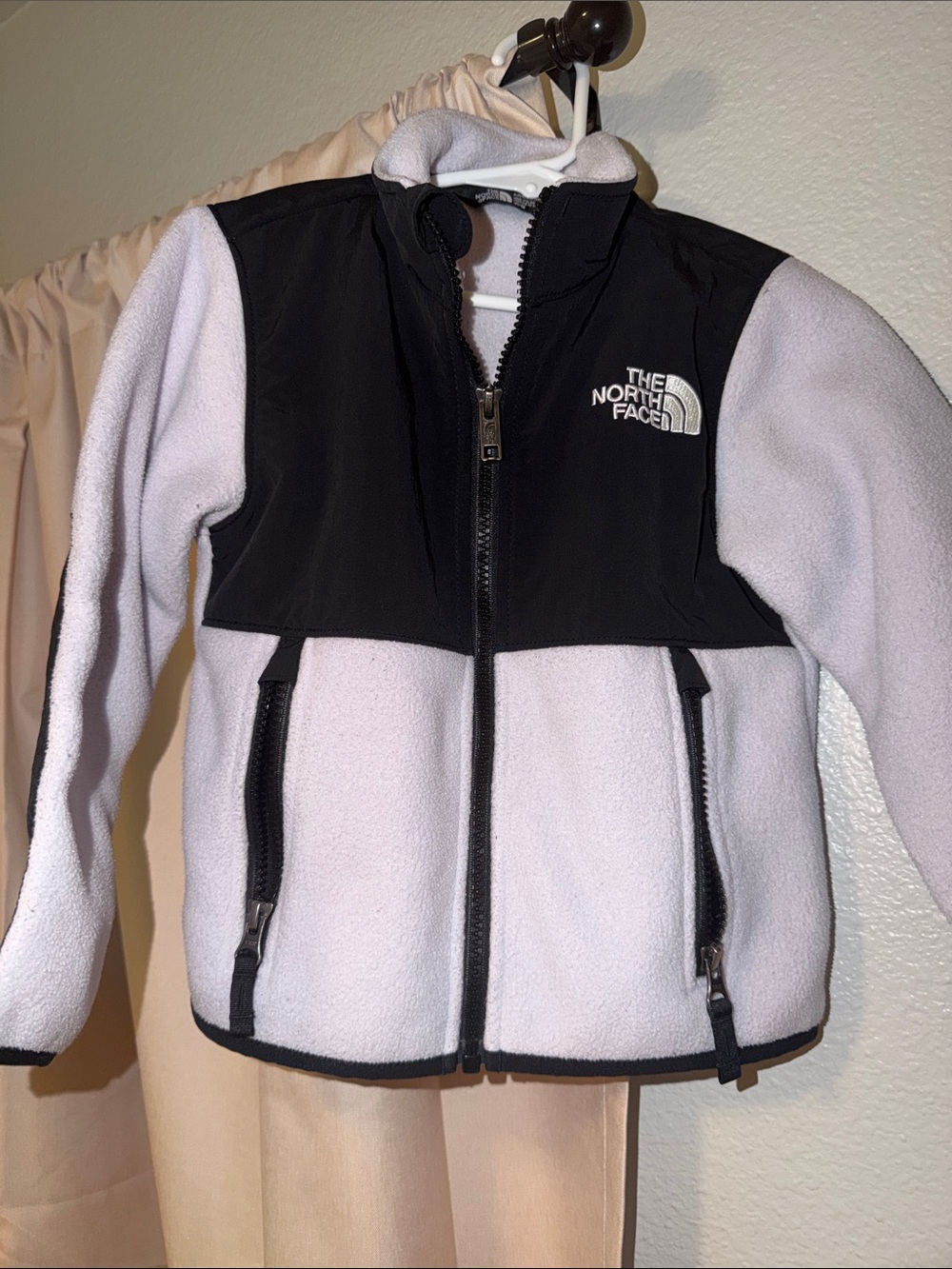 The North Face Girls' Black & Light Lavender Fleece Jacket